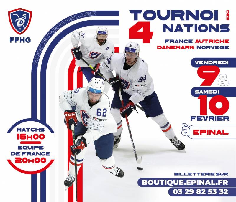 Hockey sur glace – Tournoi des 4 nations à Epinal ! - La Plaine des Vosges