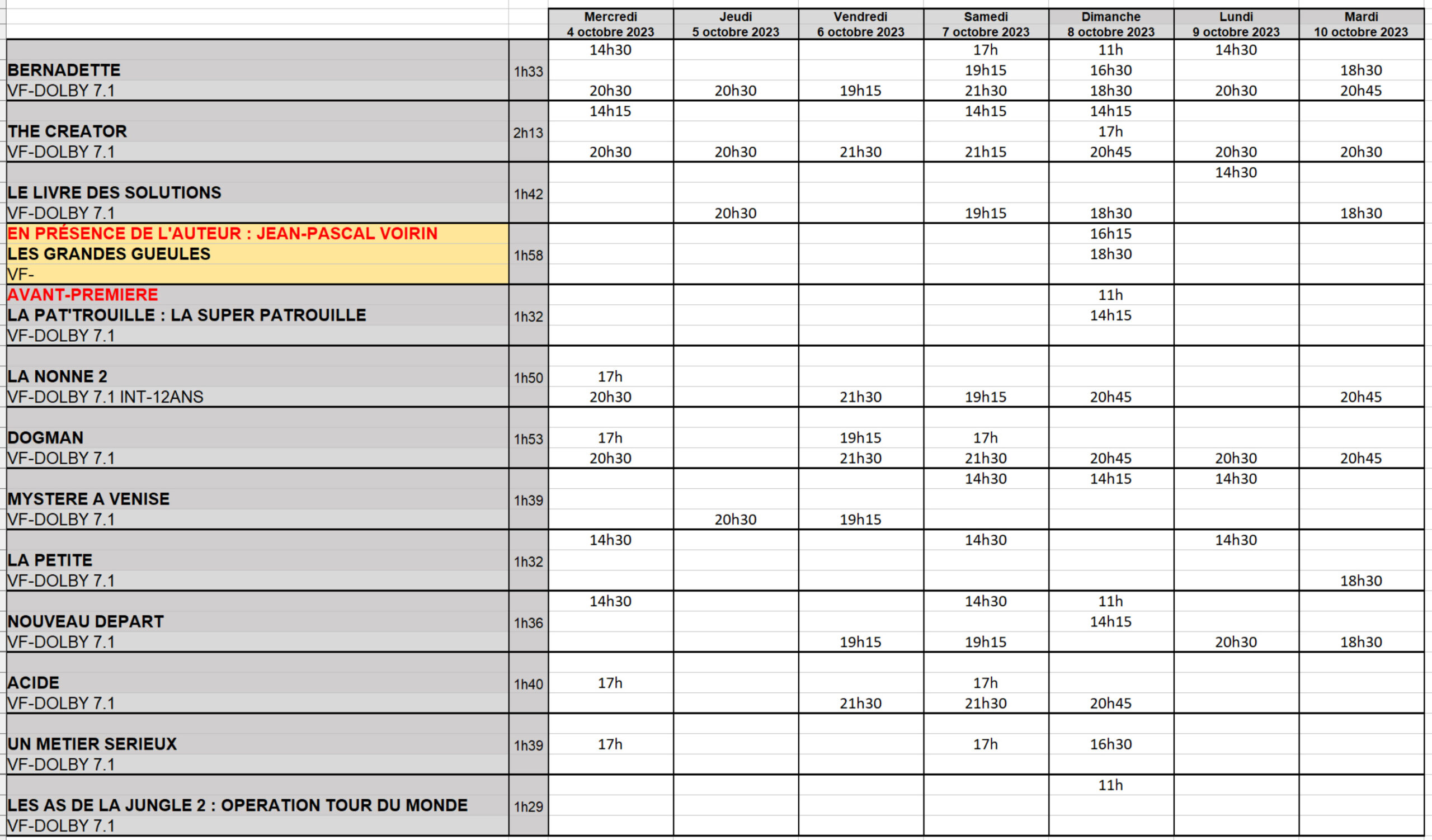 Programme_Empire_Semaine_40