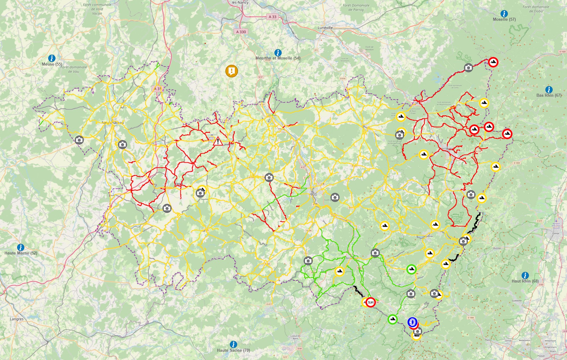 Verglas_Réseau_Routier_Vosges