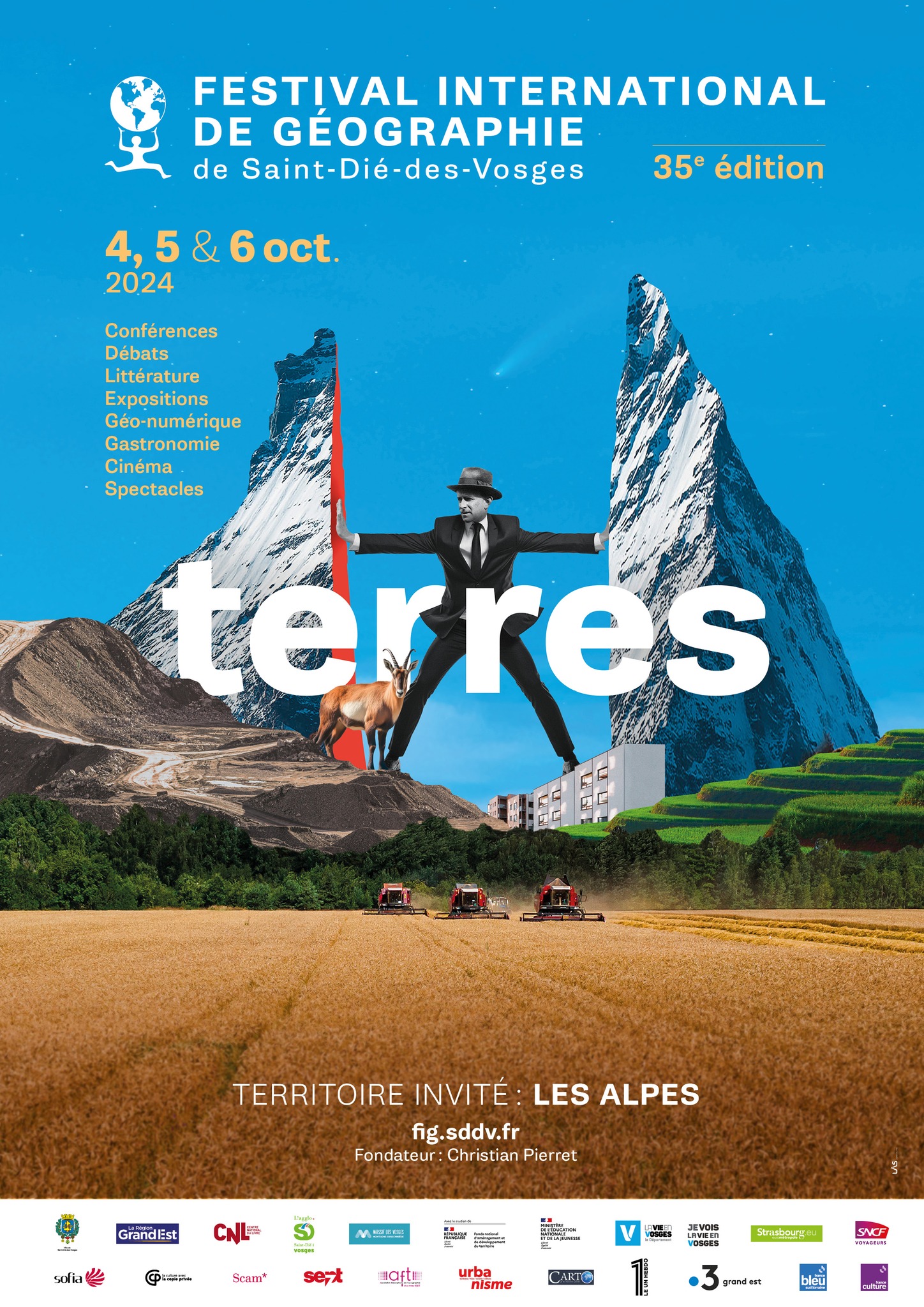 L'affiche du 35e Festival International de Géographie de SaintDiédes