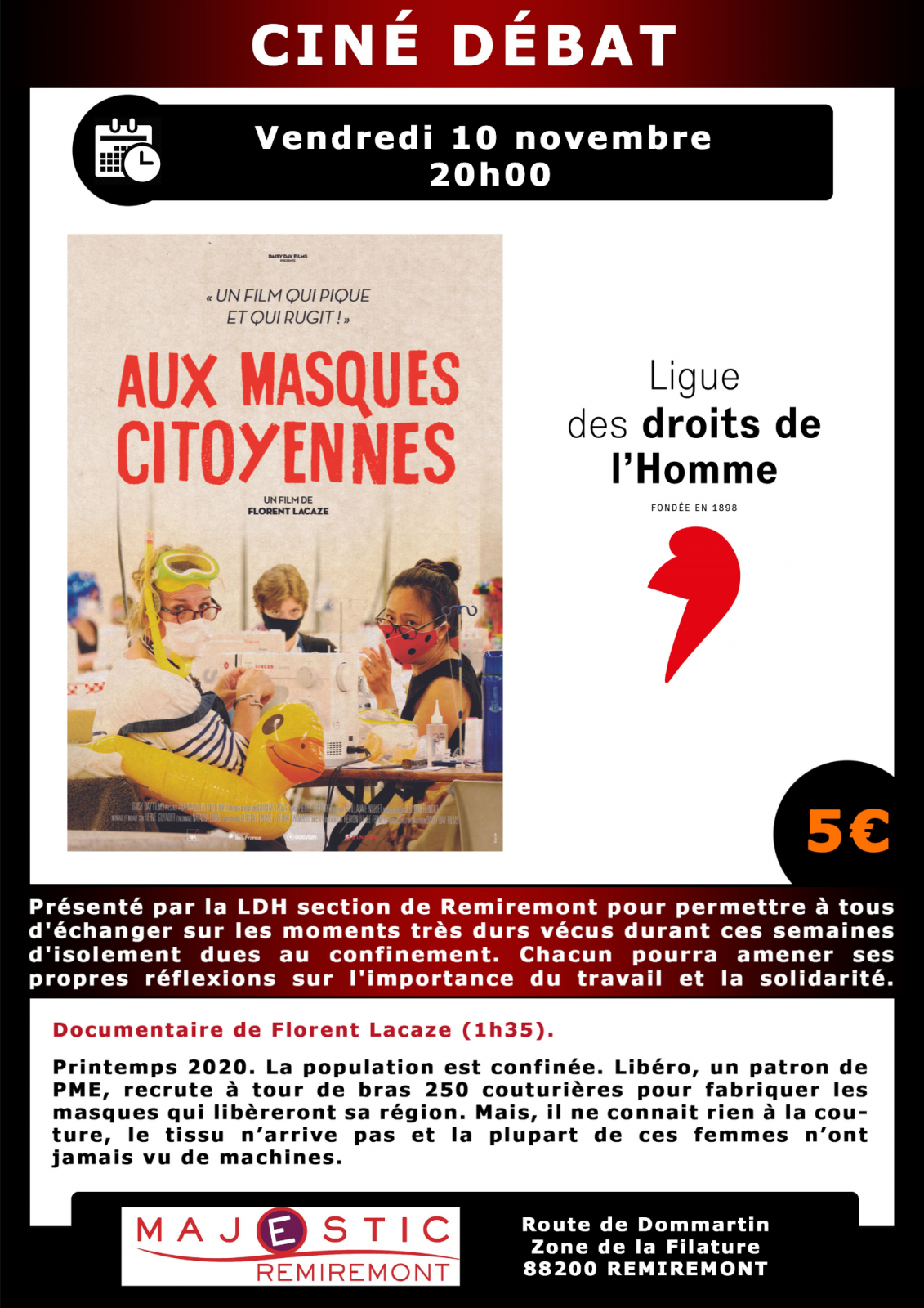 Aux Masques Citoyennes - Ciné-Débat