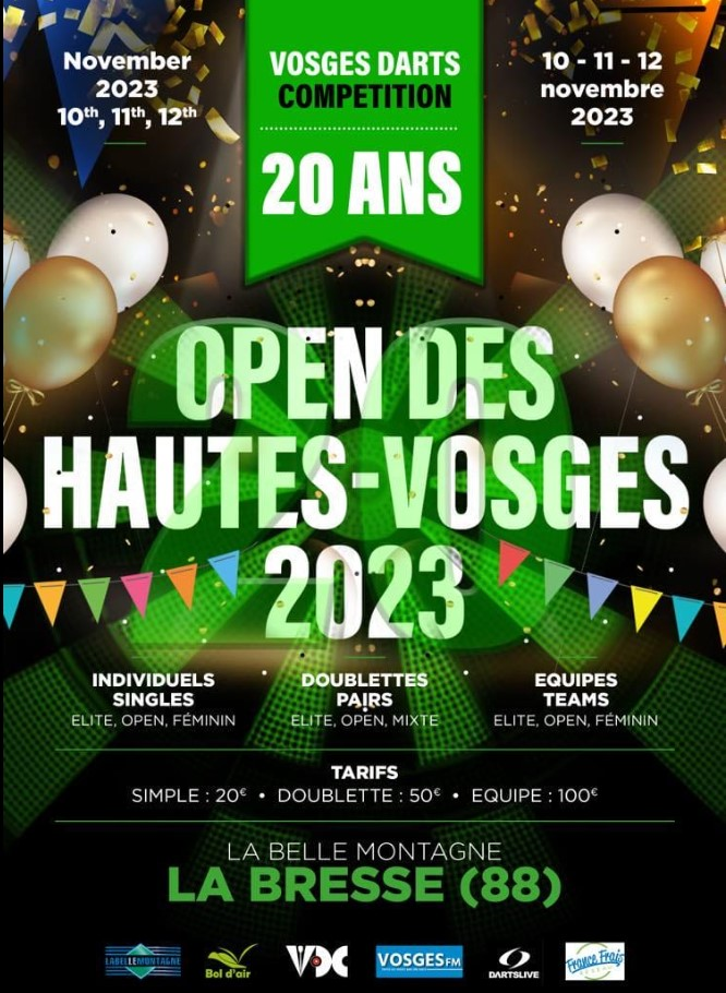 open des Vosges darts elctroniques