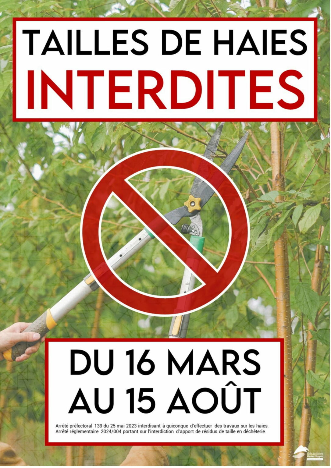 Dernier week-end pour tailler vos haies - Gerardmer Info