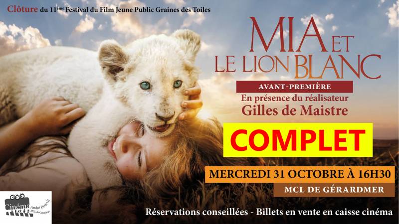 "Mia est le lion blanc" : c'est complet !! - Gerardmer Info